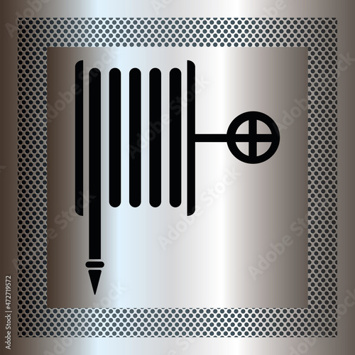 Logo robinet d'incendie armé.