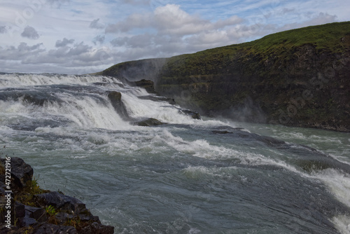 Gullfoss Falls, Golden Falls,Iceland. photo