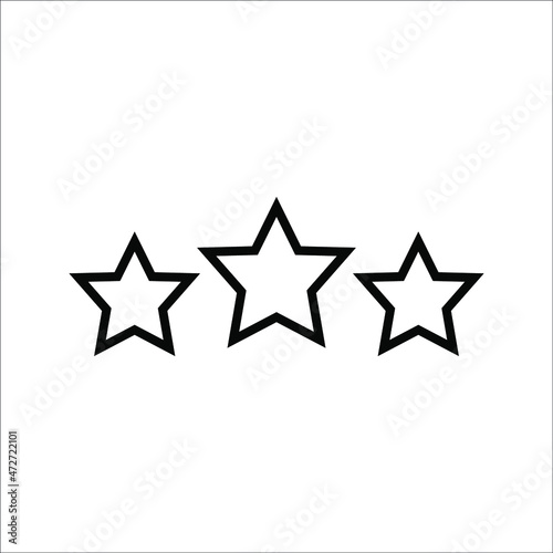 Fototapeta Naklejka Na Ścianę i Meble -  Stars rating icon, four golden star rating illustration vector isolated on blank background