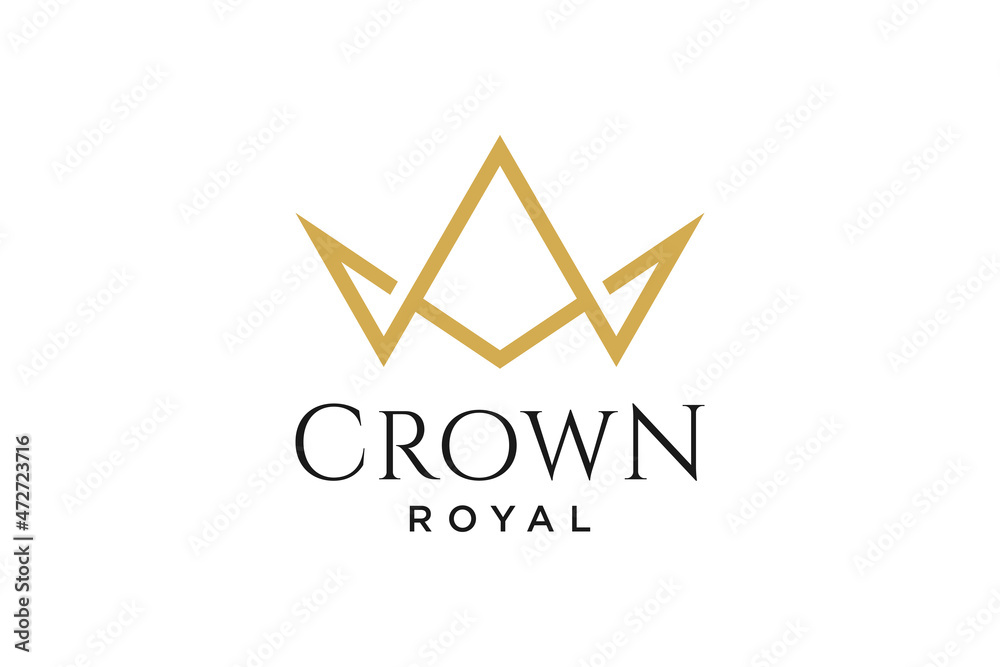 initial logo letter A with crown vector symbol illustration design initial logo letter A with crown vector symbol illustration design