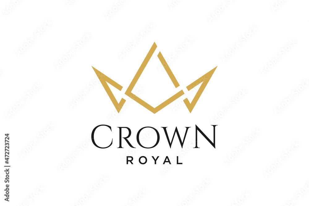 Fototapeta premium initial logo letter L with crown vector symbol illustration design
