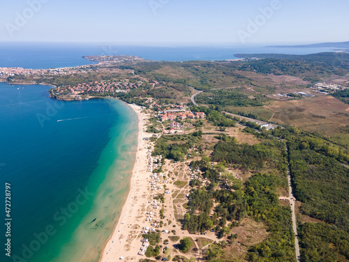 Aerial view of Gradina Beach near town of Sozopol,  Bulgaria © Stoyan Haytov