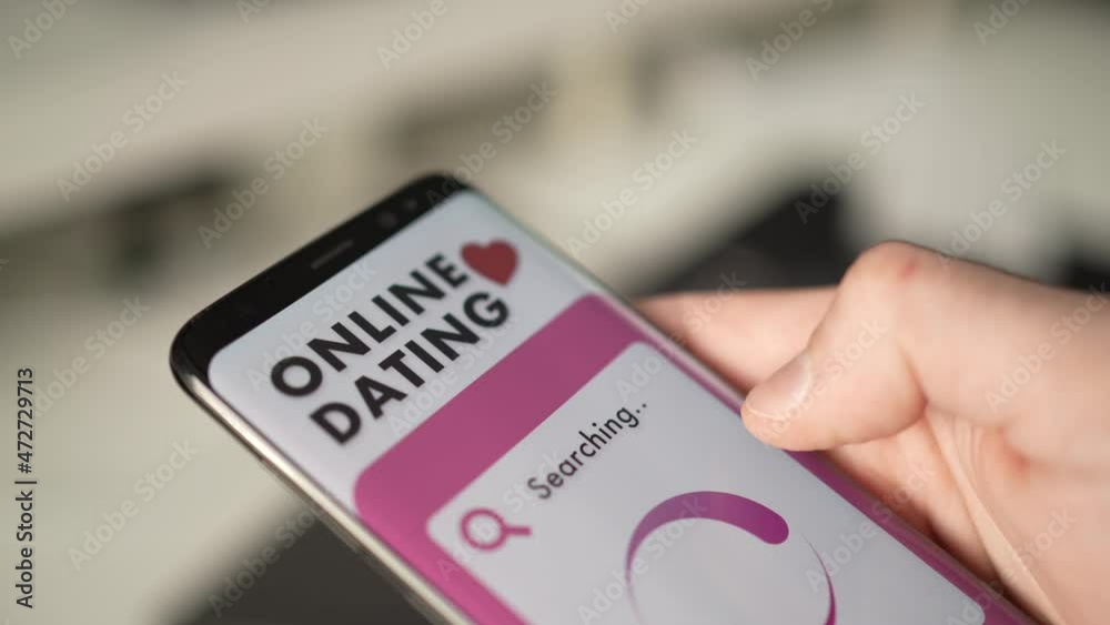 Online dating App Closeup Shot on a Mobile Smart Phone Screen Online dating App Closeup Shot on a Mobile Smart Phone Screen