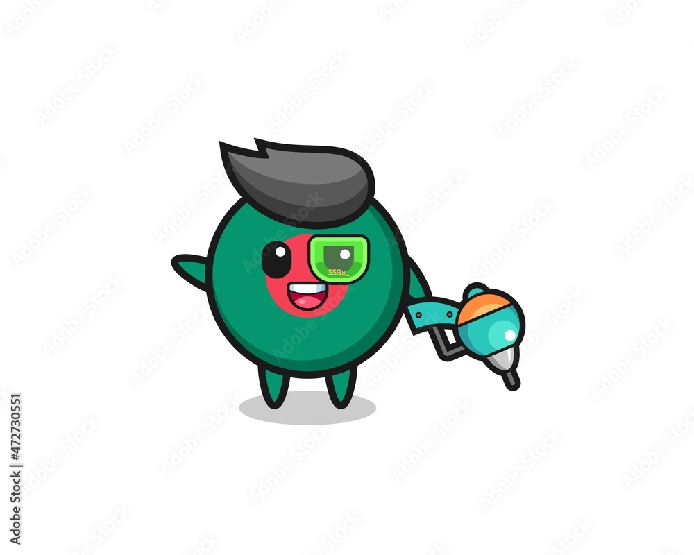 bangladesh flag cartoon as future warrior mascot. bangladesh flag cartoon as future warrior mascot.