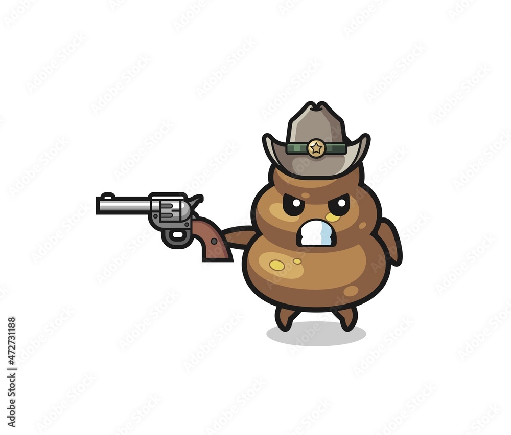 the poop cowboy shooting with a gun the poop cowboy shooting with a gun
