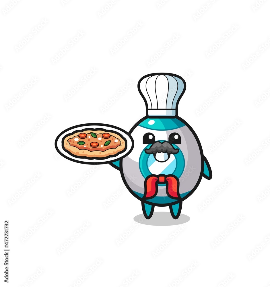 rocket character as Italian chef mascot rocket character as Italian chef mascot