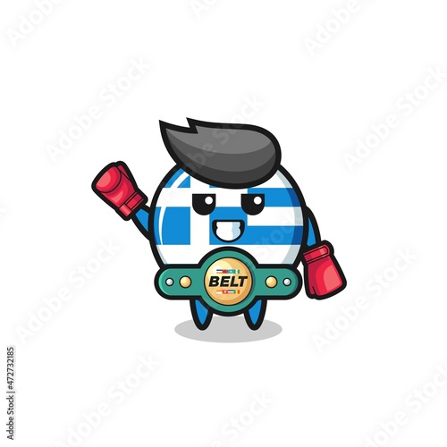 greece boxer mascot character