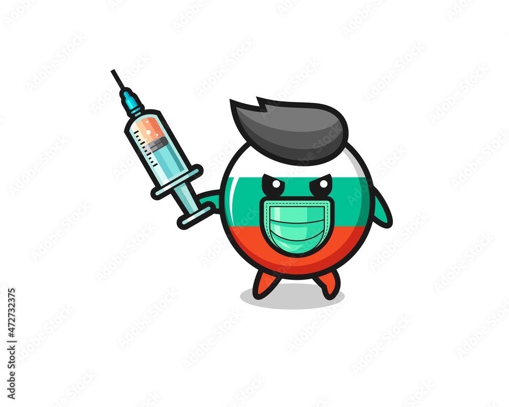 illustration of the bulgaria flag to fight the virus illustration of the bulgaria flag to fight the virus