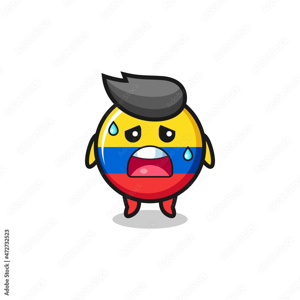 the fatigue cartoon of colombia flag