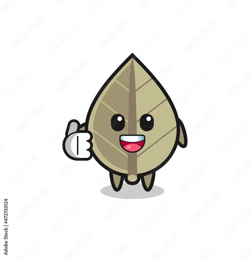 dried leaf mascot doing thumbs up gesture dried leaf mascot doing thumbs up gesture