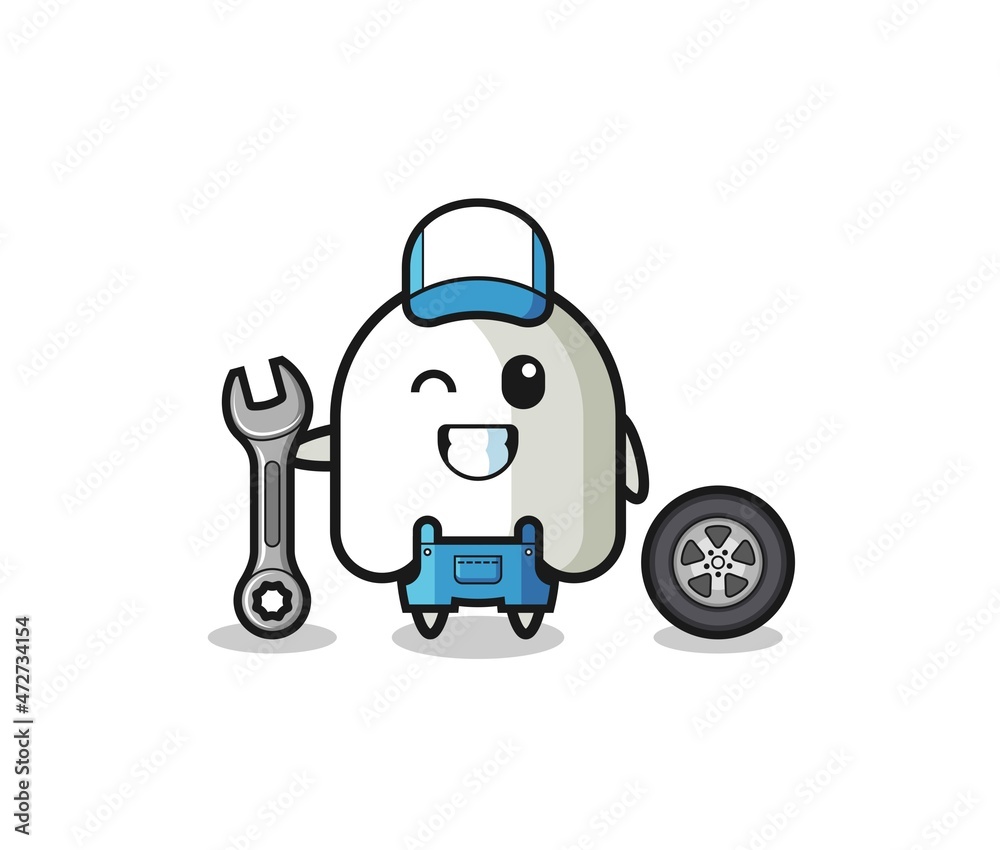 the ghost character as a mechanic mascot the ghost character as a mechanic mascot