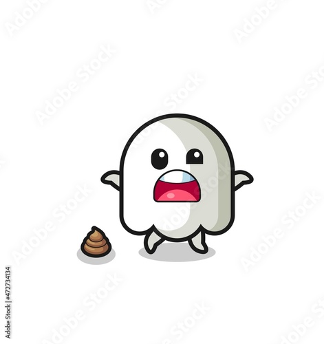 ghost earth surprised to meet poop