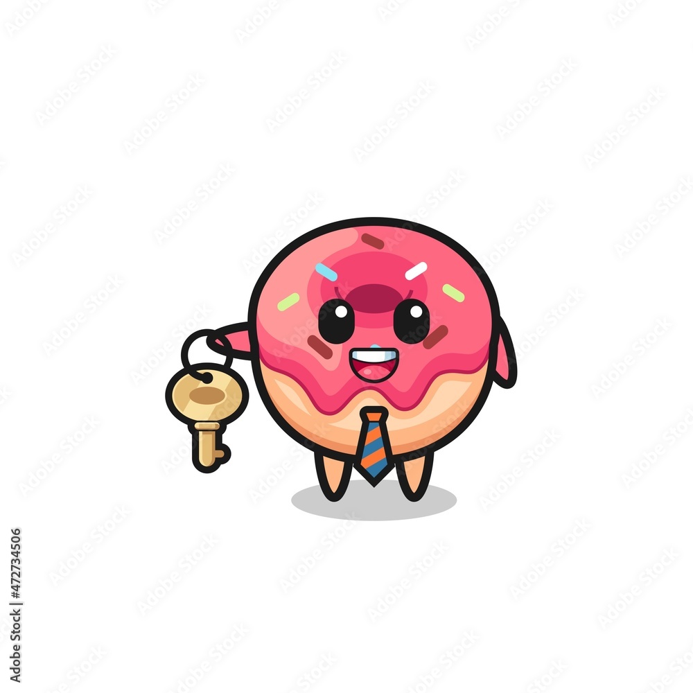 cute doughnut as a real estate agent mascot cute doughnut as a real estate agent mascot