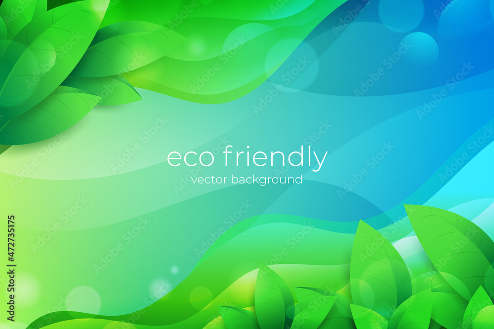 Stylish Green nature Eco concept Vector Background Stylish Green nature Eco concept Vector Background
