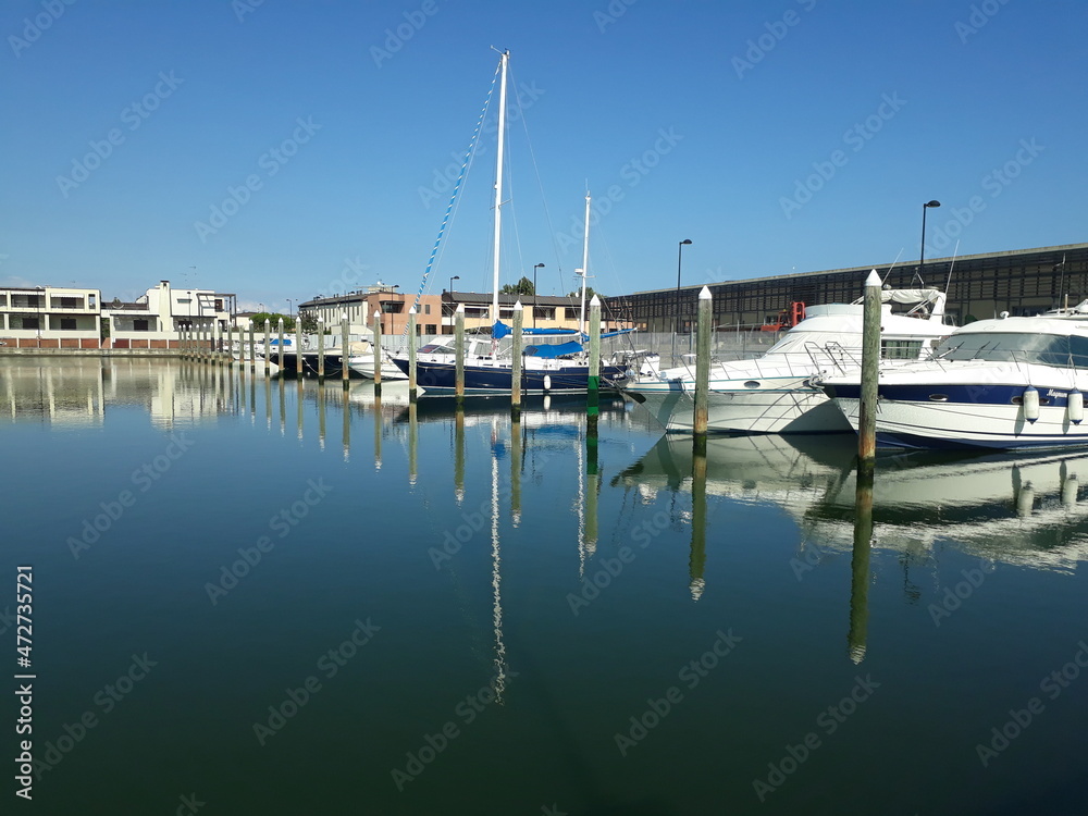 Boats parking on marina