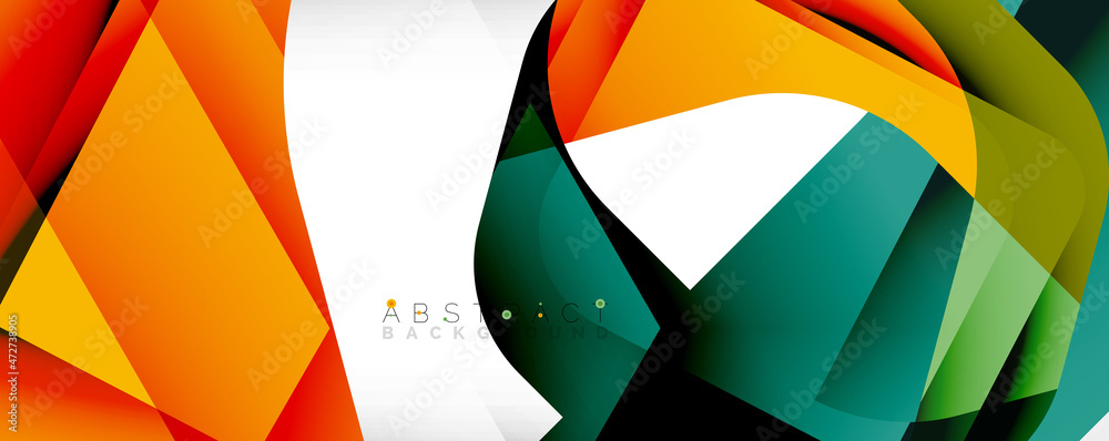 Minimal abstract background - color overlapping shapes on white with shadow lines. Vector Illustration For Wallpaper, Banner, Background, Landing Page Minimal abstract background - color overlapping shapes on white with shadow lines. Vector Illustration For Wallpaper, Banner, Background, Landing Page