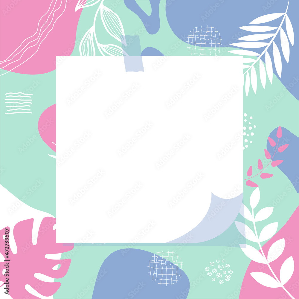 Blank Note Paper with a colorful background, ready for your message. Vector illustration. Blank Note Paper with a colorful background, ready for your message. Vector illustration.