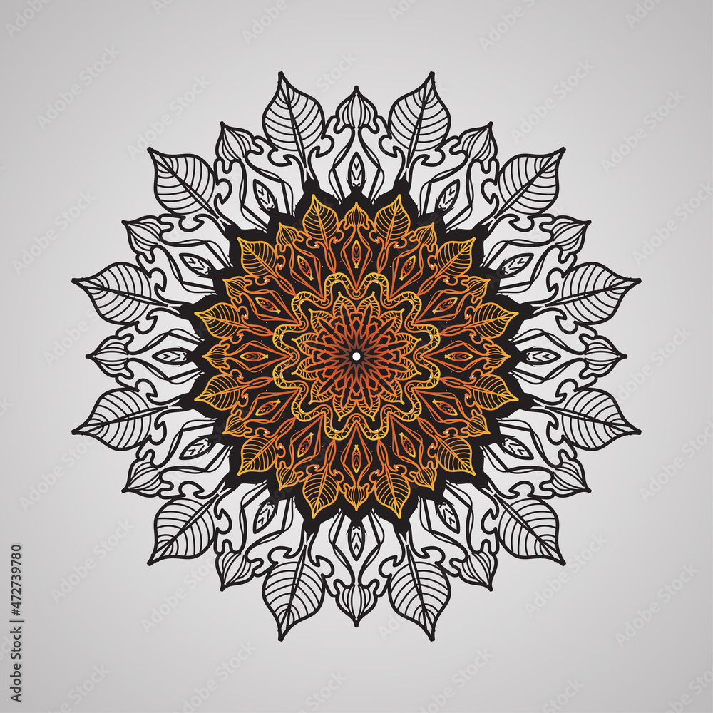 Naklejka premium decorative concept abstract mandala illustration