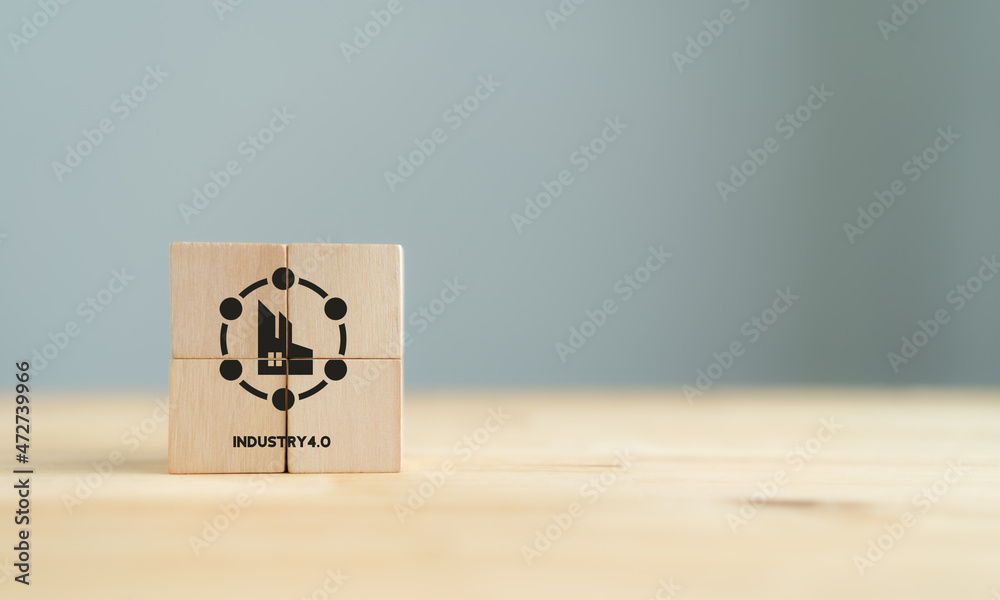 Industry 4.0 concept. Internet of things network, smart factory ... - Wireless Networking Setup For Industry 4.0 Solutions