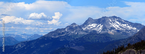Panorama of mountains in Whistler