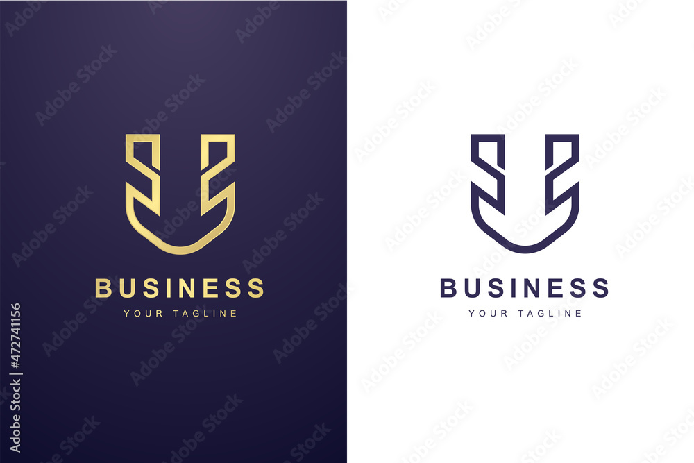 Initial Letter U Logo For Business or Media Company.