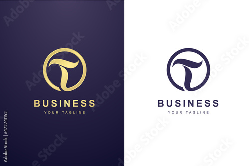 Initial Letter T Logo For Business or Media Company.