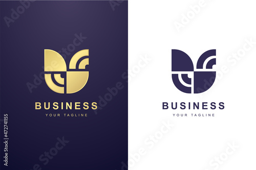 Initial Letter U Logo For Business or Media Company.