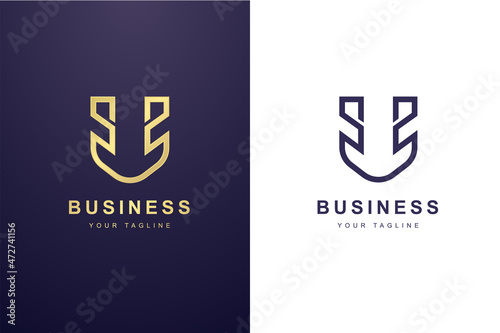 Initial Letter U Logo For Business or Media Company.