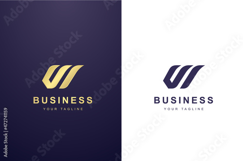 Initial Letter W Logo For Business or Media Company.