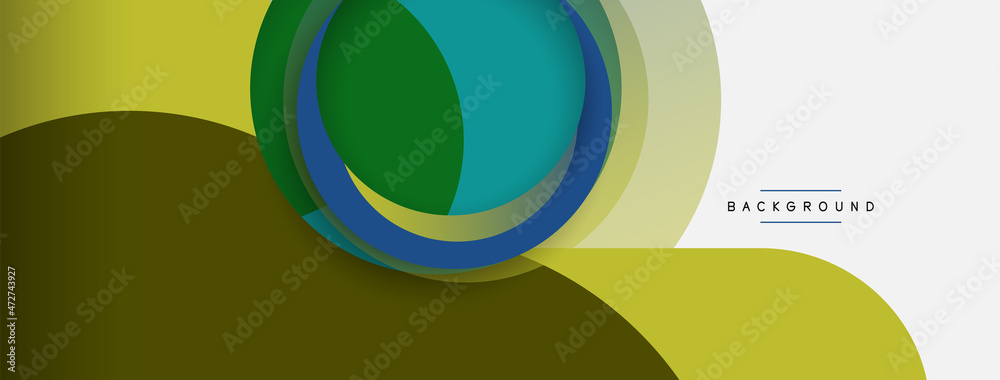 Circle and round shapes abstract background. Vector illustration for wallpaper banner background or landing page Circle and round shapes abstract background. Vector illustration for wallpaper banner background or landing page