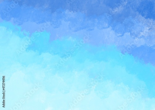 Watercolor abstract background with colorful blue. Wallpaper art in vibrant blue.