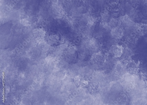 Abstract blue watercolor background with watercolor splashes.