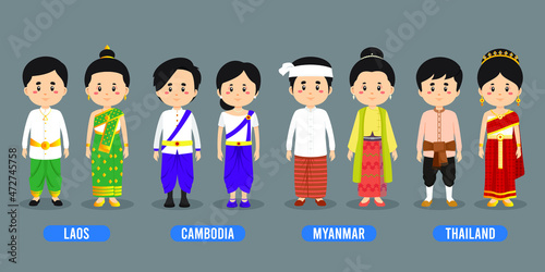 Character in Different National Costumes