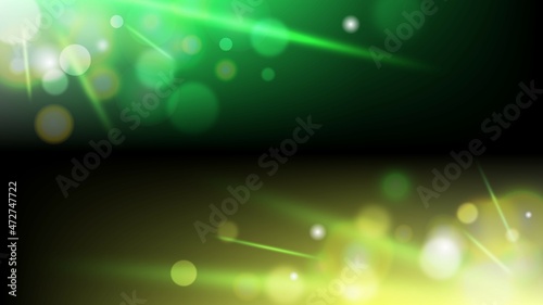 Two-colored Bokeh Lights with light flares, in diagonally ways