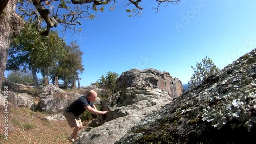 Petit Jean State Park Arkansas climbing rocks photo