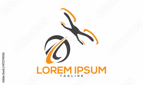 Unique drone logo Modern and minimalist vector and abstract logo