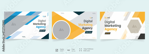 Creative corporate youtube thumbnail design for marketing promotion