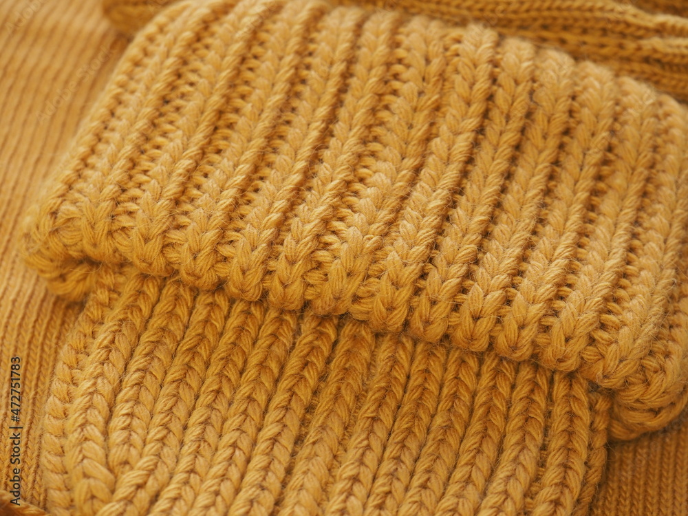 a set of warm yellow clothes. hat mittens and scarf a set of warm yellow clothes. hat mittens and scarf