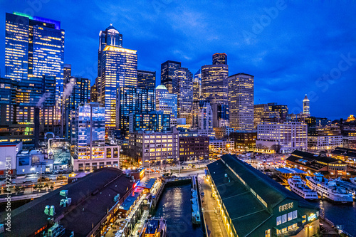 Canvas Print Downtown, Seattle, WA State