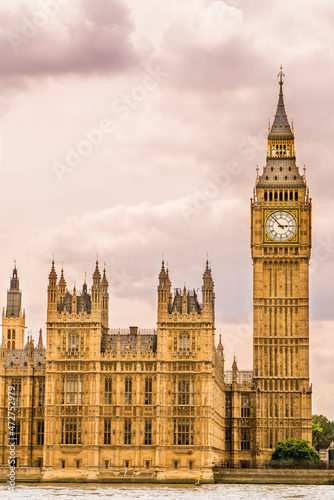 Big Ben or Great Bell  Palace of Westminster  Houses of Parliament  London  England.