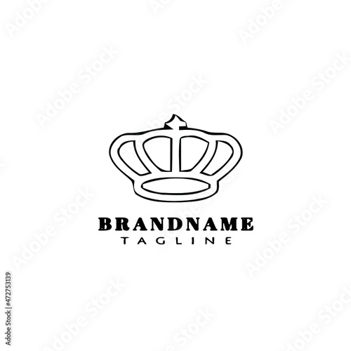 Wallpaper Mural crown logo cartoon cute template icon black isolated vector illustration Torontodigital.ca