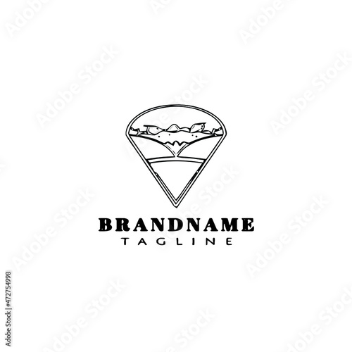 crepes logo icon design template black isolated vector illustration