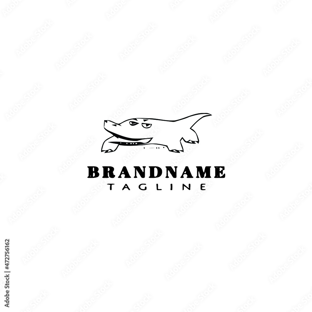 crocodile logo cartoon icon design template black isolated vector crocodile logo cartoon icon design template black isolated vector