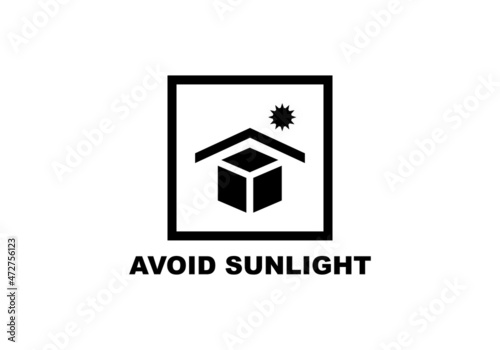 Avoid sunlight simple flat icon vector illustration