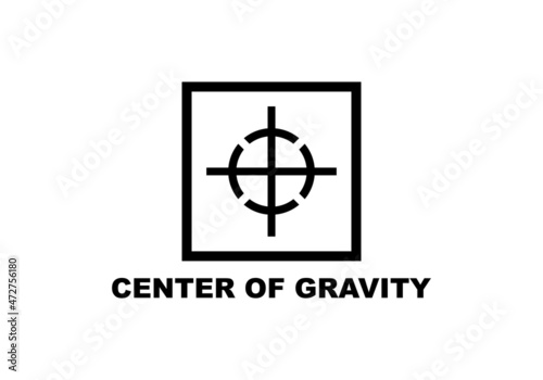 Center of gravity simple flat icon vector illustration