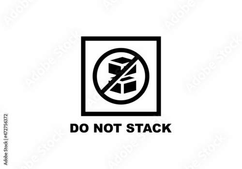 Do not stack simple flat icon vector illustration
