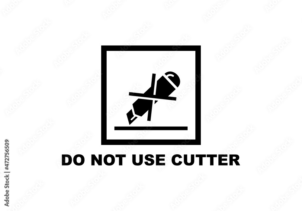 Do not use cutter simple flat icon vector illustration
