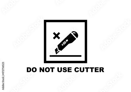 Do not use cutter simple flat icon vector illustration