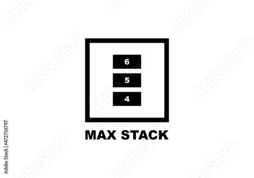 Max stack simple flat icon vector illustration