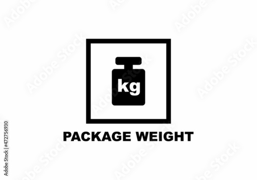 Package weight simple flat icon vector illustration